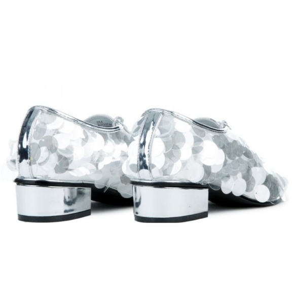 πππ¨π© 6 & 6.5π€Silver Sequined Funky Oxfords - Picture 5 of 5